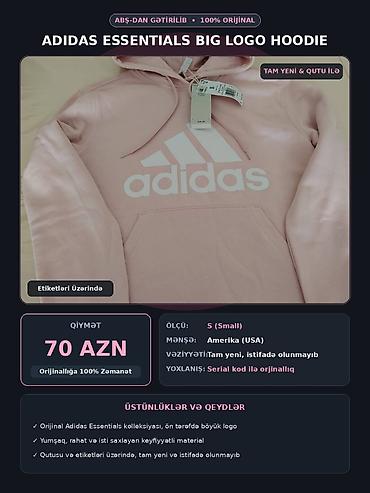 adidas ev geyimleri instagram: Svitşot, Adidas, S, rəng - Çəhrayı — 1
