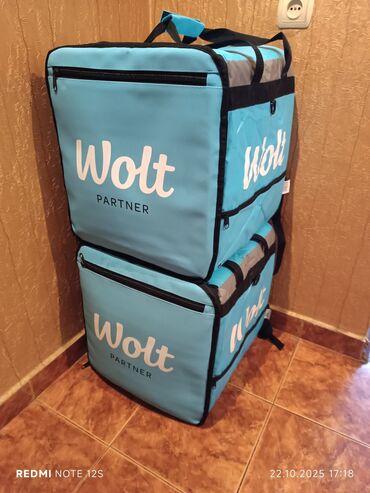 ПО для бизнеса: Wolt Partner termal çatdırılma çantaları - Rəng: açıq mavi, Wolt