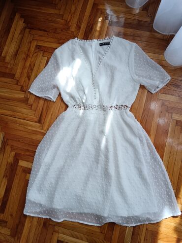 duks haljina: S (EU 36), bоја - Bela, Drugi stil, Kratkih rukava