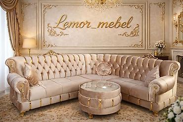 Sifarişlə divan dəstləri: Luks dizaynlı künc divan dəsti - Klassik və modern interyerlərə — 5