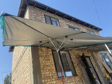 зонты шатры: Большой уличный зонт квадратной формы на стойке - Тип: напольный