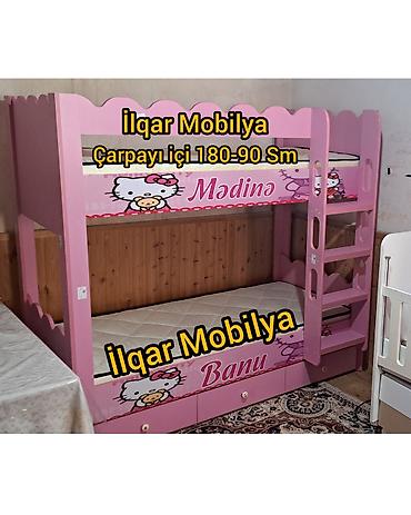 lider mebel: Oğlan və qız üçün, Yeni, Çarpayı, Matrassız, Siyirməsiz, Laminat — 2