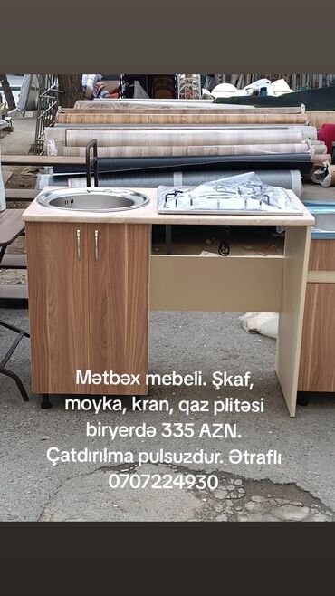 quxna divanlari: Mətbəx mebeli. Mebel. 1.15 SM ölçüdə. Laminat material. Mebel, moyka