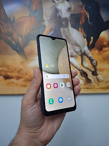 hile mobile: Samsung Galaxy A12, 64 GB, rəng - Göy, Barmaq izi — 4