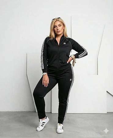 Gornji i donji deo: Adidas ženska trenerka za punije dame NOVO Novo Mokra likra Veličine — 5