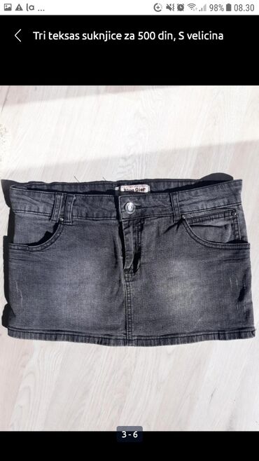 garder suknjica bluzica: S (EU 36), Mini, bоја - Siva