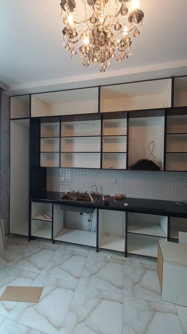 Sifarişlə mətbəx mebeli: Sifarişlə mətbəx dəsti, Özü çəkən petlələr, MDF, Kredit var, Pulsuz çatdırılma — 5