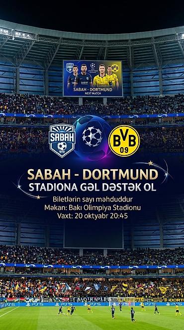 mustafa ceceli bilet: “Sabah” – “Borussiya Dortmund” futbol oyunu üçün bilet. ENDIRIM — 1
