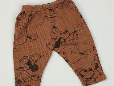 brazowe szerokie spodnie: Spodnie Disney, 6-9 m, wzrost - 74 cm., stan - Dobry