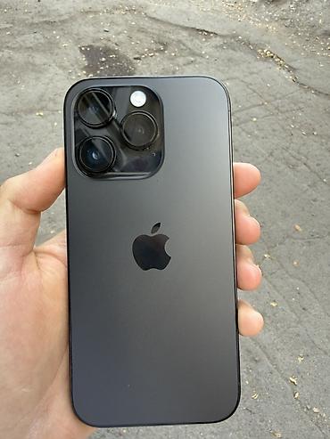 fc mobile: IPhone 14 Pro, Б/у, 128 ГБ, Black Titanium, Зарядное устройство, Защитное стекло, Чехол, 73 % — 1