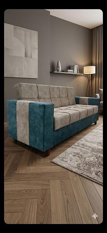 iki divan: Divan-kravat, Qonaq otağı üçün, Parça, Bazalı, Açılan, Kitab — 2