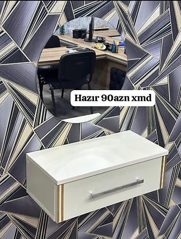 güzgülü mebel dəsti: Dairəvi güzgü və divara montaj olunan asma tumbadan ibarət dəst. - — 1