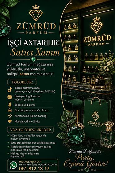 tiktok satış: Satış məsləhətçisi tələb olunur, Yalnız qadınlar üçün — 1