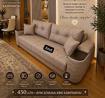 divan ustleri: Modern dizaynlı komfort divan - Yumşaq, rahat oturacaq zonası - — 1