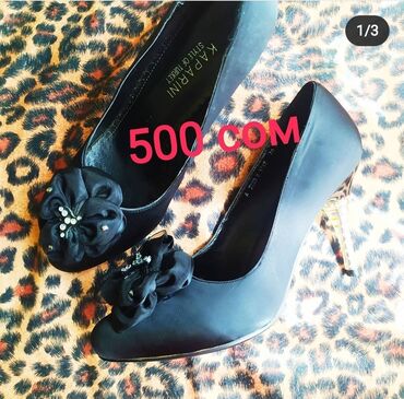 женские ботинки на каблуке: Туфли 38, цвет - Черный