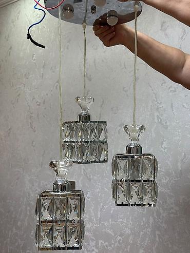 sandiq sekilleri: Çılçıraq, 3 lampa, Xrustal — 1