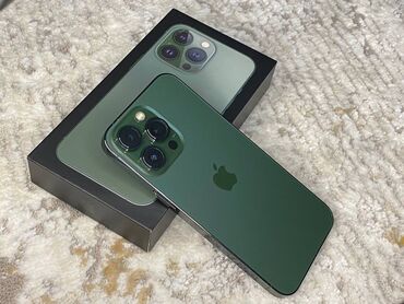 apple ipod: IPhone 13 Pro, Б/у, 256 ГБ, Alpine Green, Защитное стекло, Чехол, Коробка, 85 %