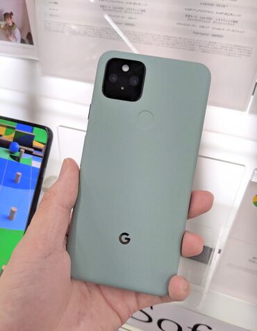мобильные телефоны каракол: Google Pixel 5, Б/у, 128 ГБ, цвет - Зеленый, 1 SIM, eSIM