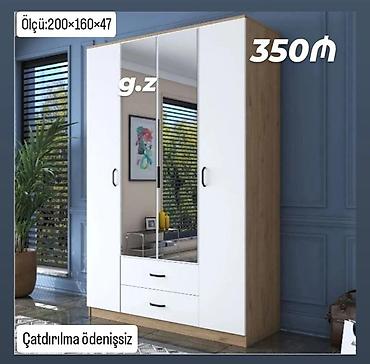 stil mebel: Üç qapılı geyim dolabı - Ölçü: 200×160×47 sm (şəkildə göstərilib) - — 1