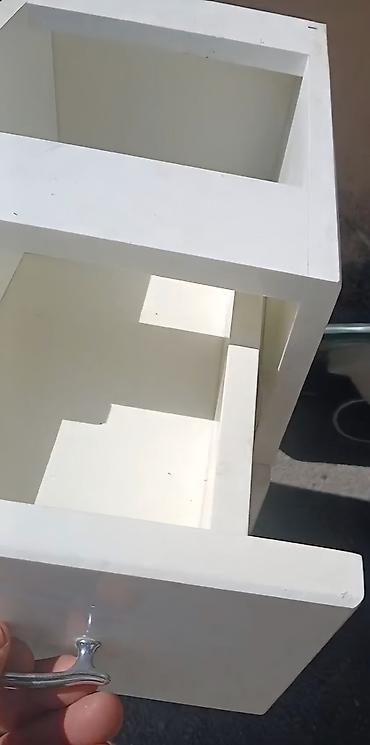 hamam ucun aksessuarlar: Ağ rəngli vanna otağı mebel dəsti - Material: MDF/laminat əsaslı — 4