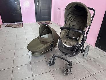 коляска kidillo: Детская коляска 2 в 1, оливковый цвет. В комплекте: - прогулочный блок — 1