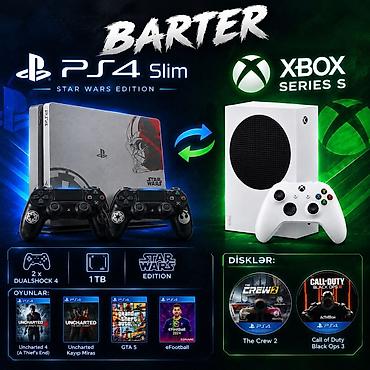 irşad electronics ps4: Barter təklifi: PS4 Slim Star Wars Edition ↔ Xbox Series S Təsvir: - — 1