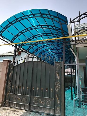 Распашные ворота: Металлические ворота с декоративными панелями .Ферма и навесом любой — 21