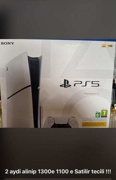 плейстейшн 5: Ps5 satilir tecili 1300 manata tep tezedi 2 ayin ps5 di 2 pultu var