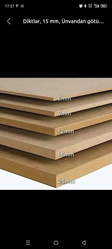 Digər tikinti materialları: Mdflerin satiwi palet ve ya ededle — 9