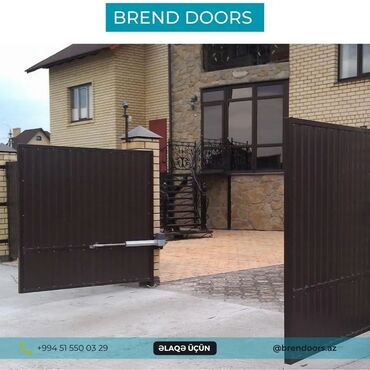 Qaraj darvazaları: Avtomatik Qapılar. Paneldən Yığılma. Qol motorlar. Rəsmi zəmanət — 3