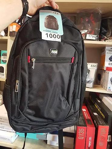 Futrole i torbe za laptopove: Ruksak za laptop – AGON M100 - Klasičan crni ruksak sa više pregrada — 1