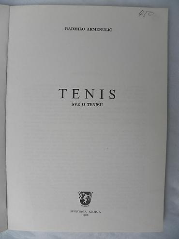 gitareo: Knjiga: Tenis, autor: Radmilo Armenulic, 1985. god — 2