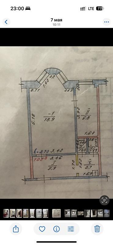 1 комн псо: 2 комнаты, 35 м², Филармония Индивидуалка, 1 этаж, Косметический ремонт — 1
