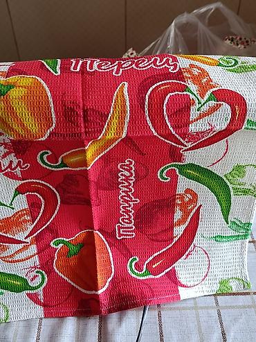 Полотенца: Кухонные вафельные полотенца с ярким принтом. размер 50/70 Материал — 3