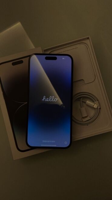 iphone 14pro mex telefon: IPhone 14 Pro, 128 GB, Natural Titanium, Zəmanət