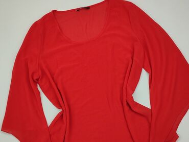 czerwona bluzki z krótkim rękawem: Bluzka Damska, F&F, 3XL, stan - Bardzo dobry