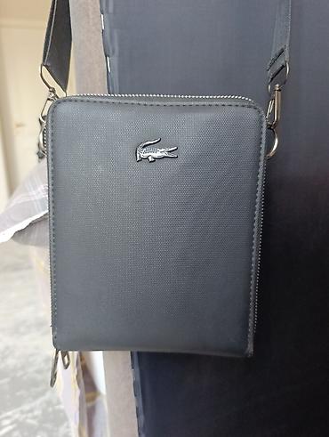барсетки лакоста: Сумка через плечо Lacoste - Цвет: темно‑серый/графит - Материал — 2
