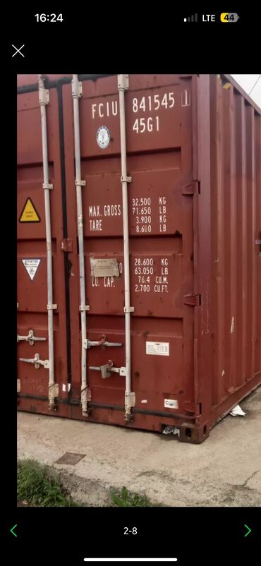 контейнеры морские: Контейнер продаю 40 тонник морской 2.9 сост хороший