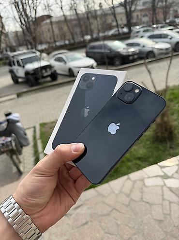 Apple iPhone: IPhone 13, Б/у, 128 ГБ, Midnight, Чехол, Коробка, 78 % — 1