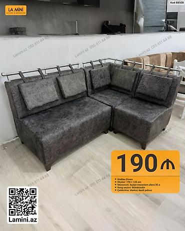 kunc divan modelləri: Künc divan, Mətbəx üçün, Parça, Açılan — 1