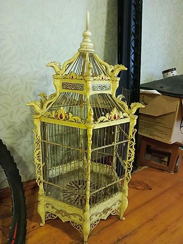 Qəfəslər: Dekorativ “fantaziya” üslubunda işlənmiş quş qəfəsi - Material: metal — 2