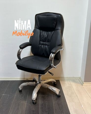 Ofis və oyun kresloları: Yeni, Təkərli, Qolları tənzimlənir, Dəri — 25