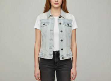 kamizelka damska z kapturem h m: Denim Co, Kamizelka damska, rozmiar M