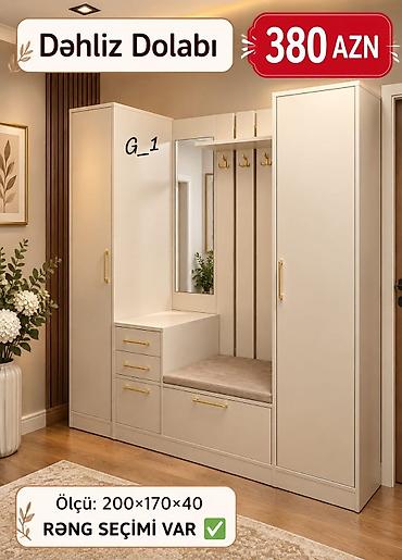 Dəhliz dolabı – model G_1 Ölçü: 200 × 170 × 40 sm Qiymət: 380 AZN