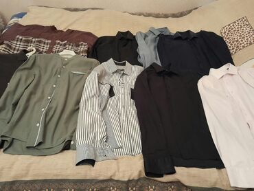 Köynəklər: Рубашки,б/у. Размеры указаны на фото (S,M,L,XL). Есть еще джемпер — 3