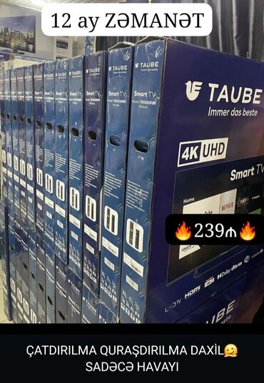 eurolux led tv: TAUBE FİRMASININ ORJİNAL KEYFİYYƏTLİ SMART TELEVİZORLARI 🔰SMART