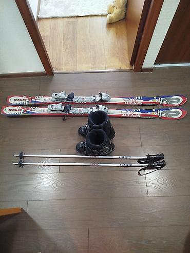 Лыжи: Продаются лыжи 160 ростовка в отличном состоянии с ботинками Salomon — 5