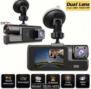 ipone 13 pro: İki Linzalı AvtoDVR – Model: D53S-MXS - Ön kamera: 1080P Full HD - — 2