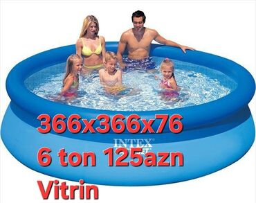 atrium hovuz: İşlənmiş Şişmə Swimming Pool Intex, 4.1 - 5 m, ≥ 5001 l