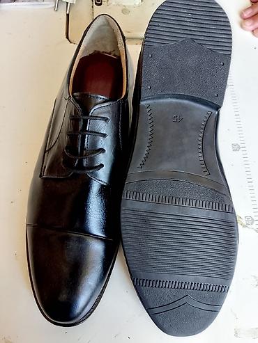 Ayaqqabılar: Klassik kişi dəri ayaqqabısı - Model: Kap-toe, 4 deşikli bağcıqlı - — 2